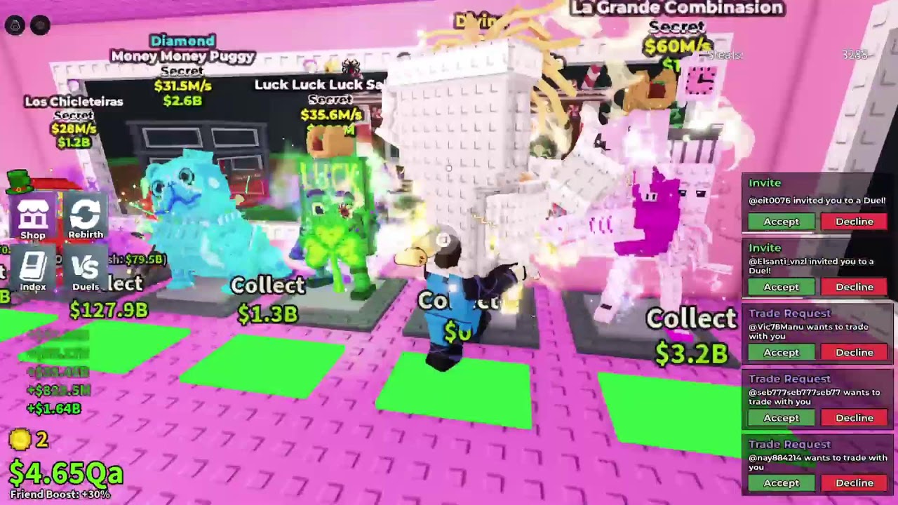 HACIENDO TRADES Y PVP CON MIS AMIGOSEN ROBA UN BRAINROT #viral