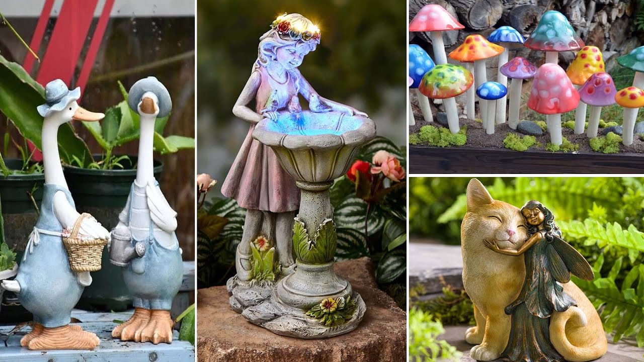 34+ Gorgeous Concrete Garden Sculptures that will Wake Up Your Backyard for Summer | DIY gardening