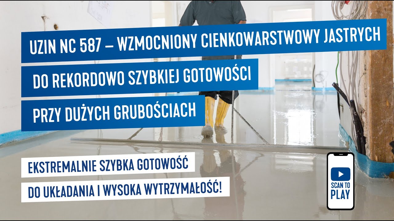 UZIN NC 587 – Ekstremalnie szybka gotowość do układania i wysoka wytrzymałość! | SCAN TO PLAY