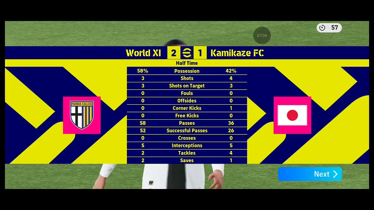 efootball mobile | World XI vs. Kamikaze FC 