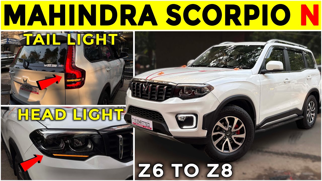 TOP MODEL HEADLIGHT✅ MAHINDRA SCORPIO N Z6 MODIFICATION✅ SCORPIO N Z2 MODIFIED✅