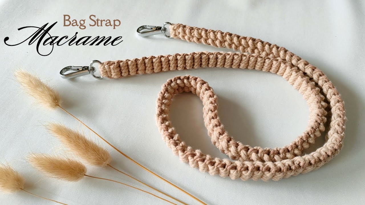 Bыкройка ремешка для сумки в технике макраме 2 в 1 | Ремешок для сумки-слинга в технике макраме