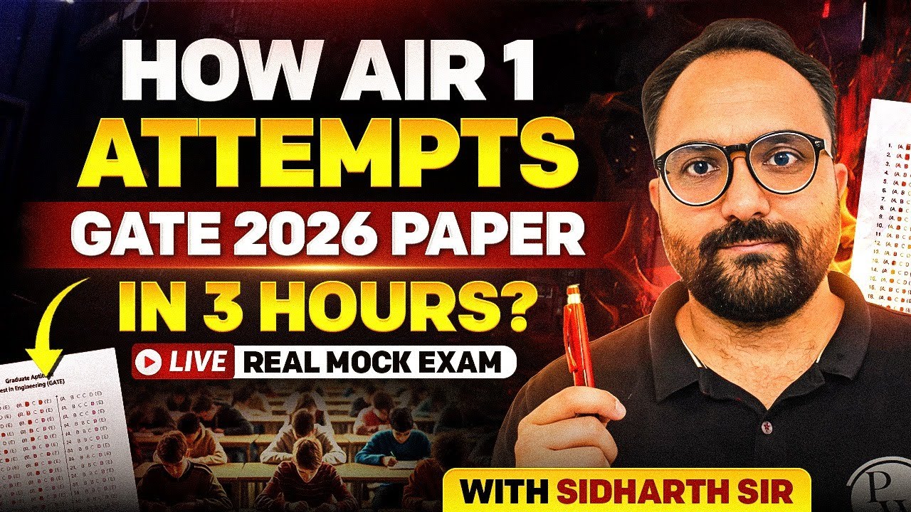How AIR 1 Attempts GATE 2026 Paper in 3 Hours 😱 | Real Mock Exam