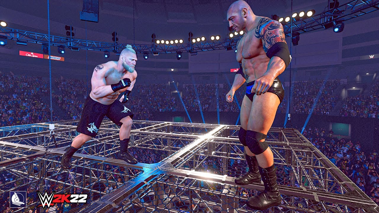 WWE 2K22 Batista vs Brock Lesnar (Hell In A  Cell gameplay)