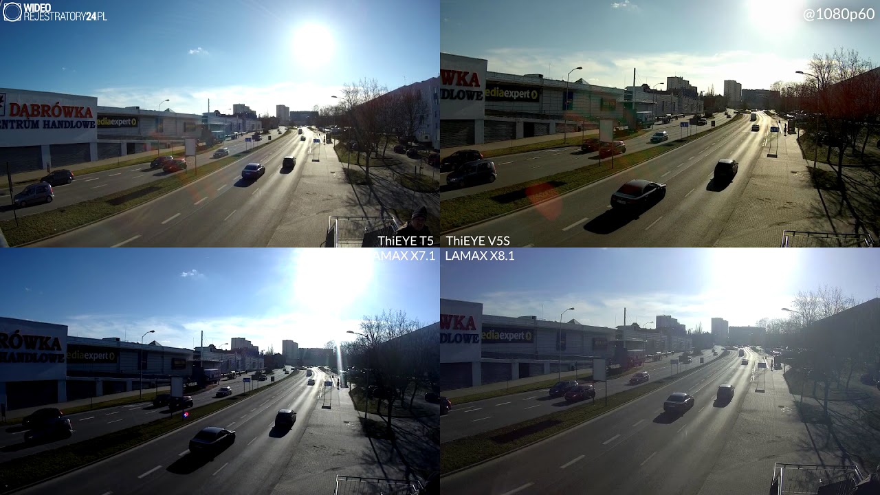 ThiEYE T5, V5S vs LAMAX X7.1, X8.1 - porównanie video i audio