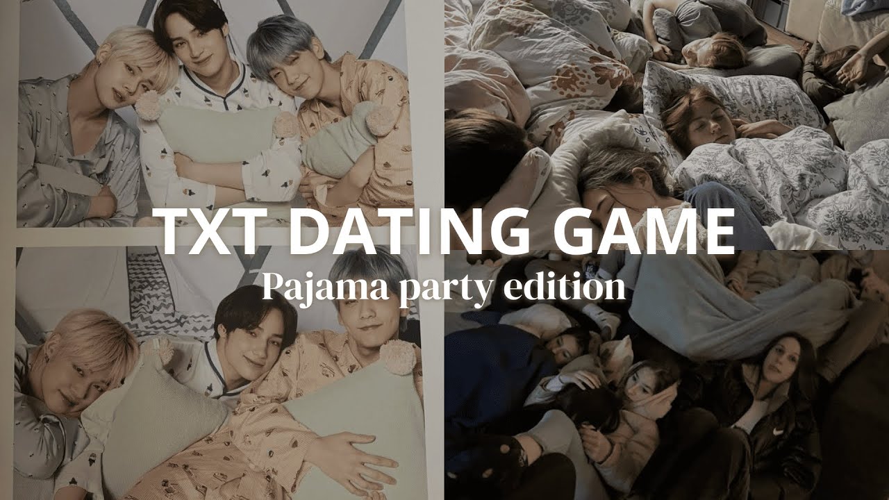 HAVE a SLEEPOVER with TXT! | DATING GAME 💤💤