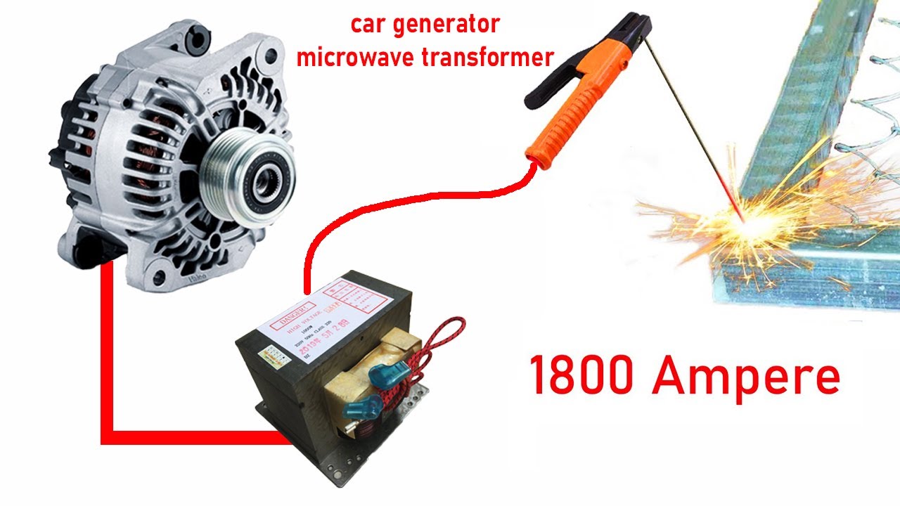 I turn car alternator  into a welding machine new technology  Creative prodigy #190