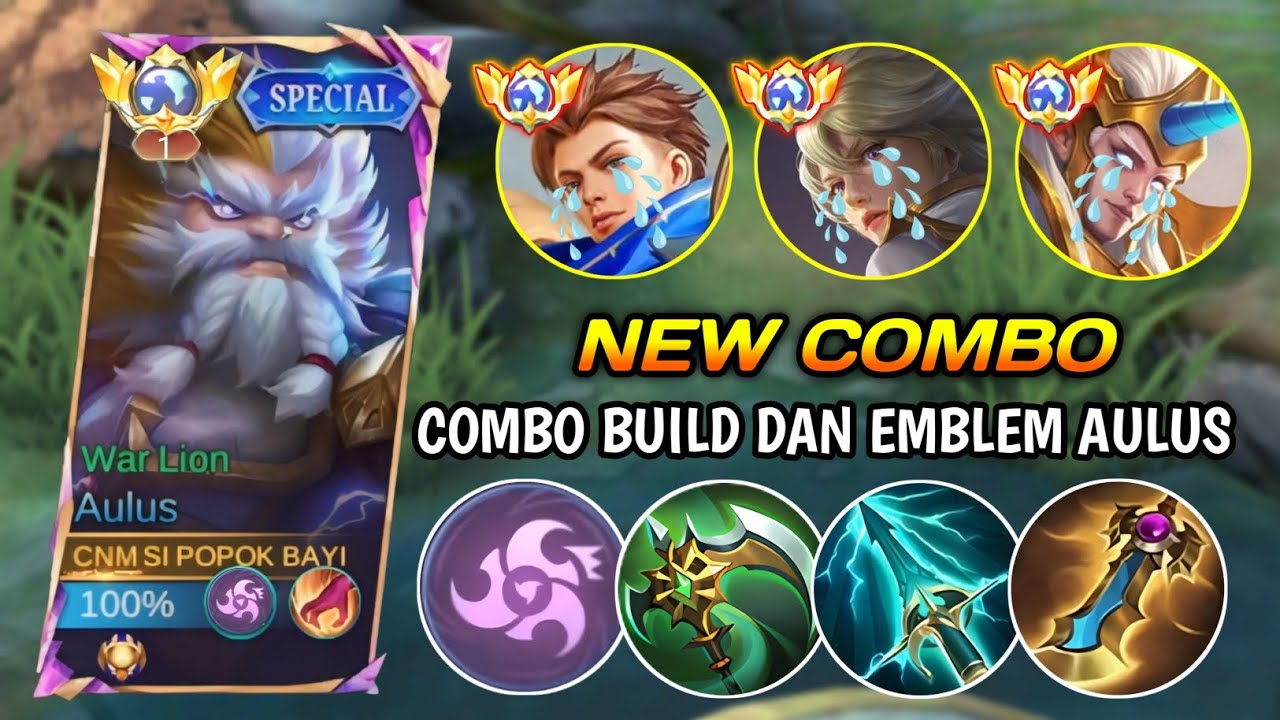 COMBO 3 ITEM DAN EMBLEM TERBARU AULUS DI JAMIN MAKIN SAKIT❗BUILD AULUS TERSAKIT | MOBILE LEGEND