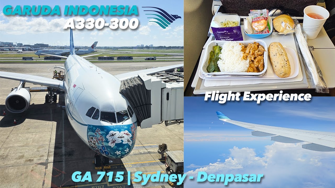Naik Pesawat Masker! Garuda Indonesia A330-300 rute Sydney - Denpasar | GA715