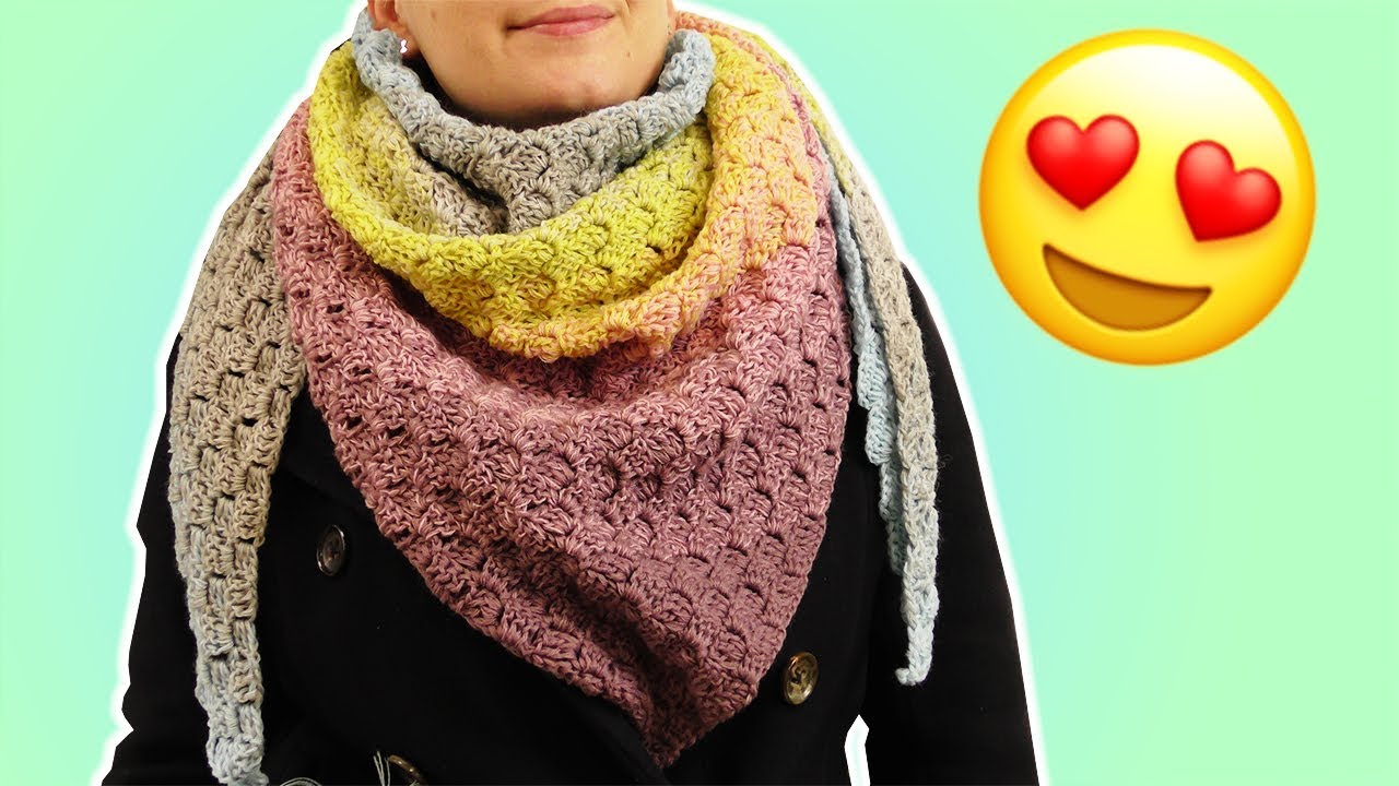 XXL Schal Häkeln | Super schönes Dreiecks Tuch selber machen | C2C Häkeln | Winter Schal