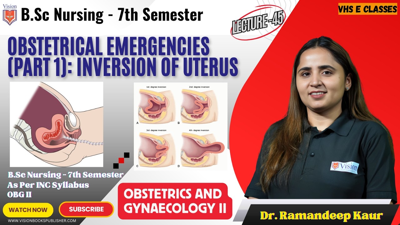 Obstetrical Emergencies (Part 1): Inversion of Uterus | Lecture 45 | BSc Nursing 7th Semester