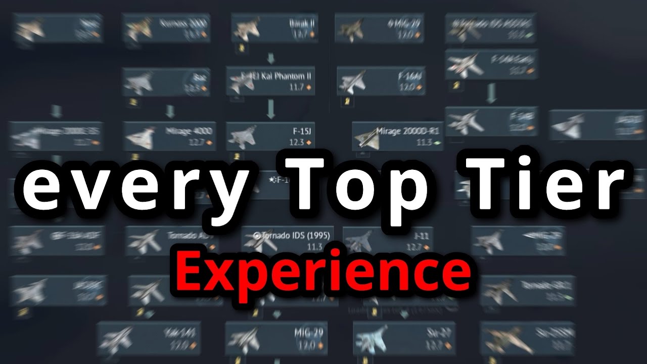 1 match with EVERY TOPTIER JET in War thunder