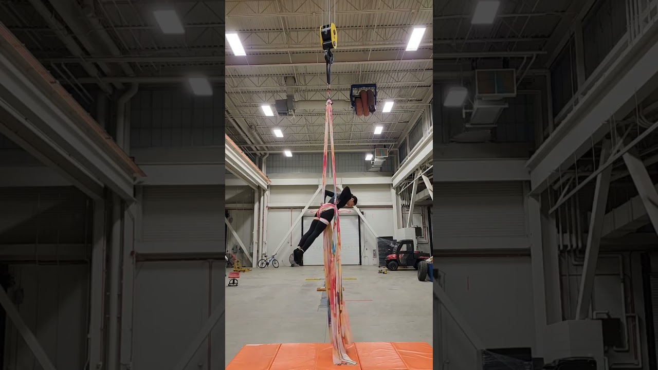 Aerial Silks - Prep work for a big drop