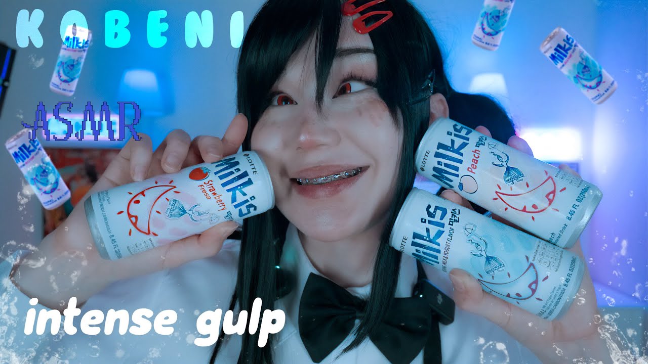 ASMR / Milkis drinking, Intense gulping / Whispers