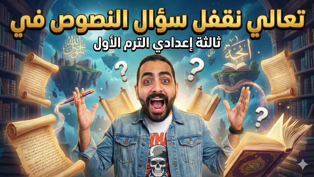 ازاي تقفل النصوص في ثالثة إعدادي الترم الأول 