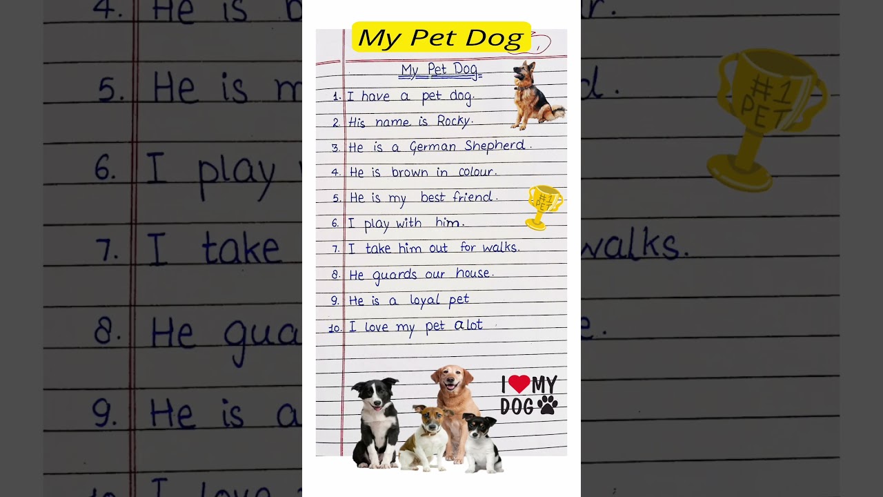 10 lines on my pet dog in english🐕 || My Pet Dog essay || Essay on my pet dog || my pet dog 10 lines