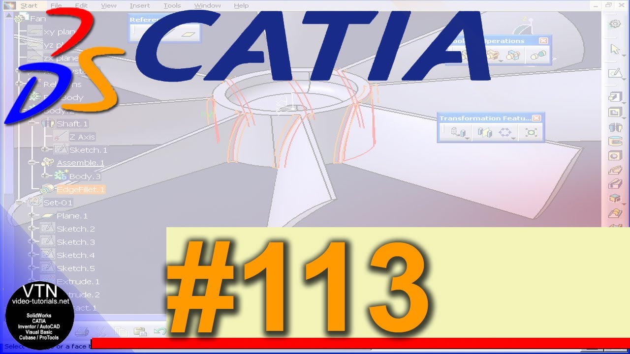 01-113 CATIA v5 TUTORIAL surface design: ( Join )