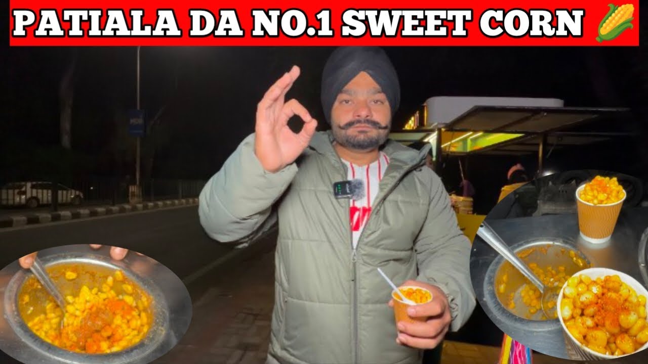 Patiala da No.1 sweet corn 🌽 !! Patiala street food !! Garlic sweet corn 🤤 !! explore patiala food 