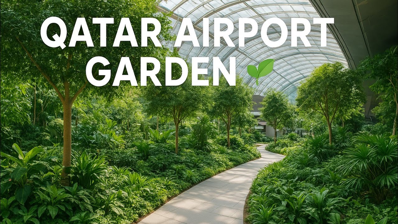 &ldquo;Qatar Airport Garden 🌿✨&rdquo;