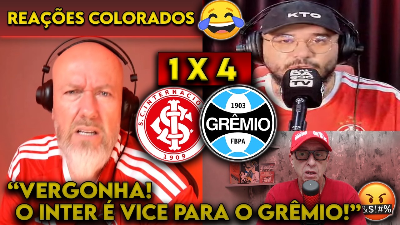 REA&Ccedil;&Otilde;ES dos COLORADOS - INTERNACIONAL 1x1 GR&Ecirc;MIO - GA&Uacute;CH&Atilde;O 2026 - REACT VAMOS RIR do INTER no GRENAL