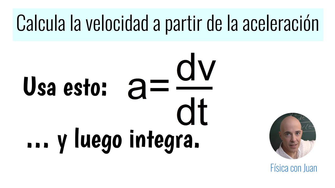 Hallar la velocidad a partir de la aceleración. Cinemática.