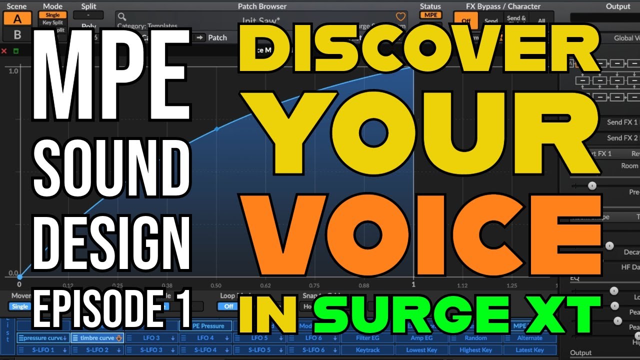 MPE Sound Design in Surge XT: Initial Patch