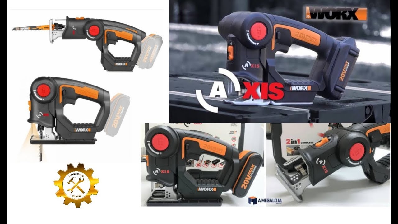 Serra Tico Tico & Serra Sabre Worx 20V WX550 (AXIS PIRES) Multiuso