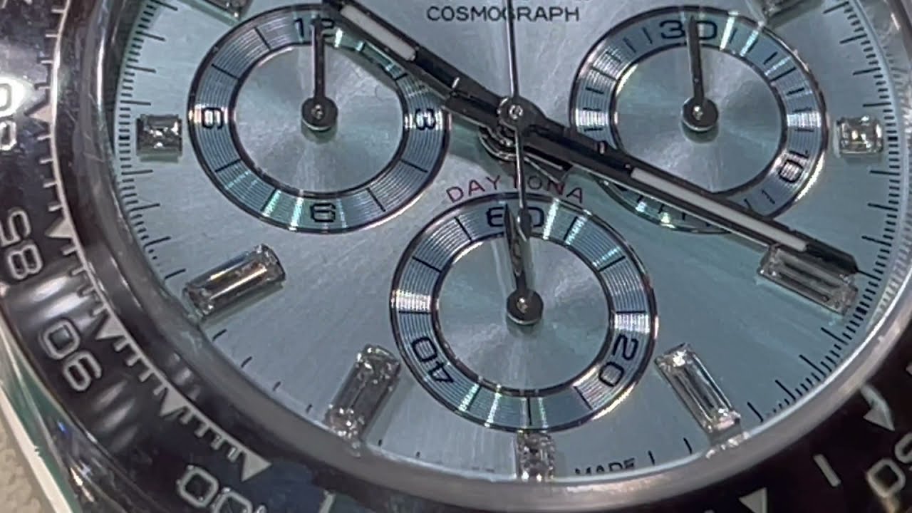 Brand new Rolex Cosmograph Daytona Platinum 116506 Ice Blue Baguette USD190000
