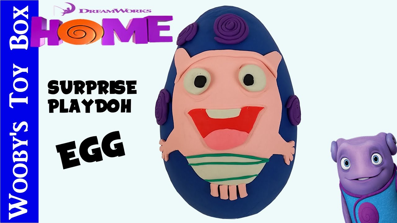 Dreamworks HOME The Movie Baby Boov Surprise Playdoh Egg Opening Captain Smek