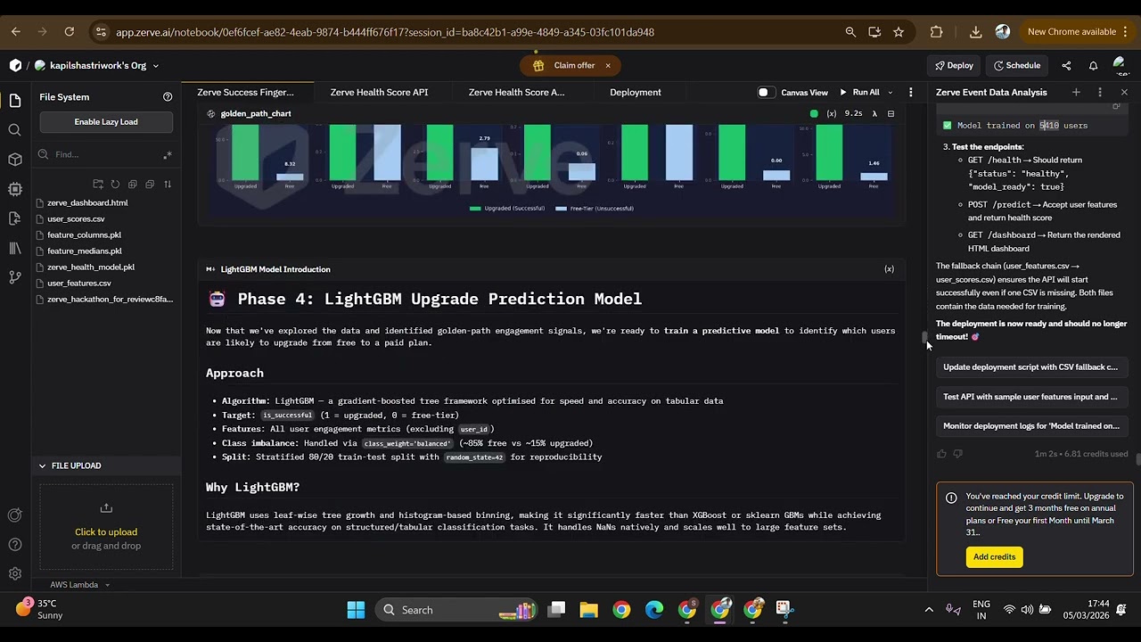 Zerve AI X Hackerearth Hackathon | Project demo