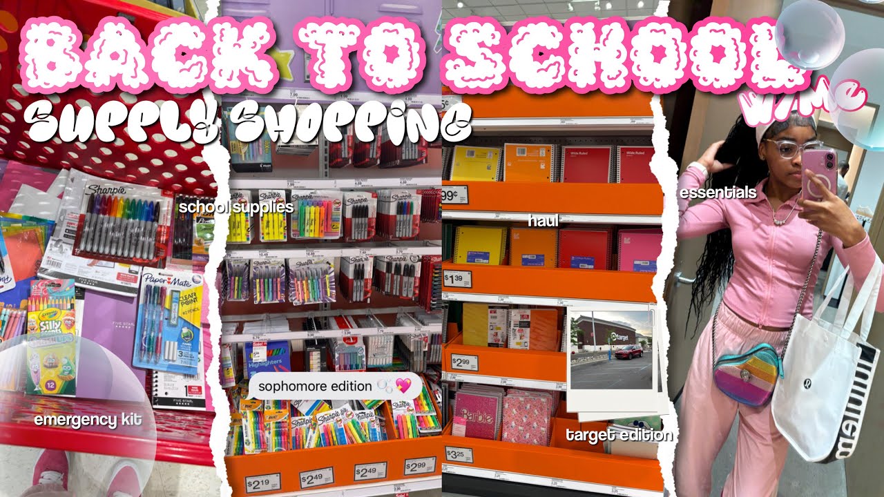 BACK TO SCHOOL SUPPLIES SHOPPING + HAUL 2025 | sophomore year | target, emergency kit, + more!