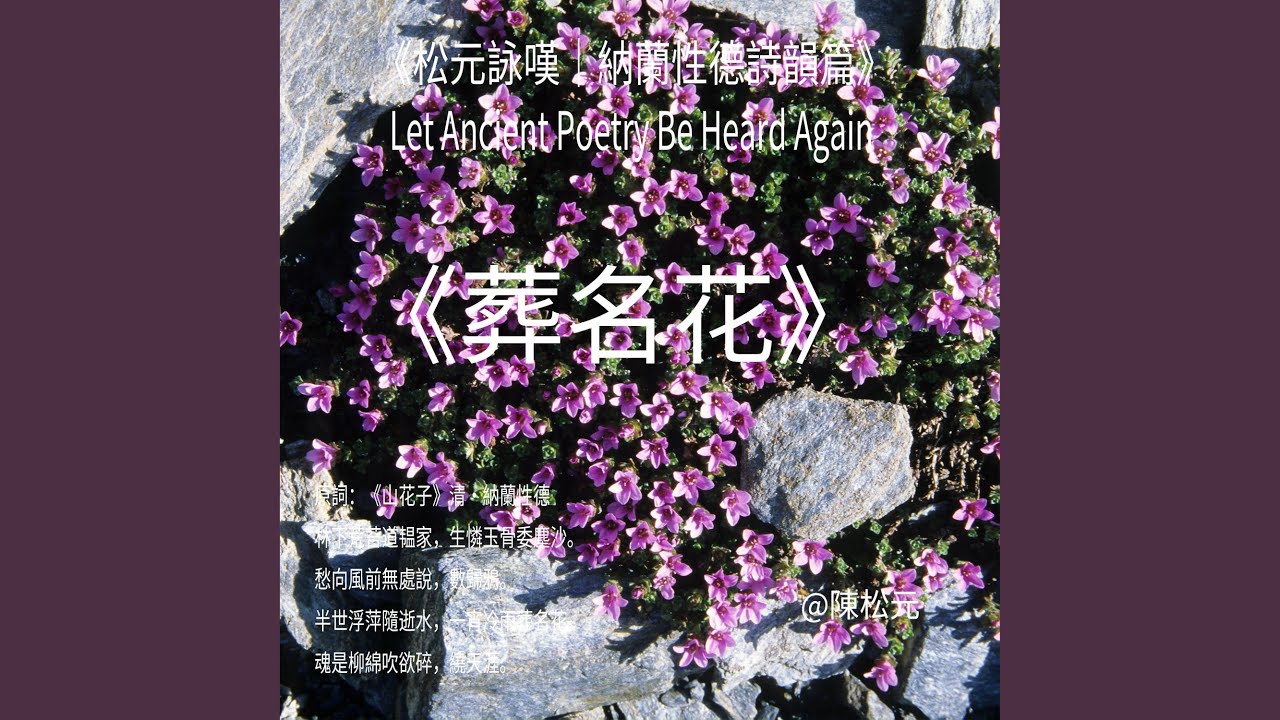 《納蘭性德.葬名花》