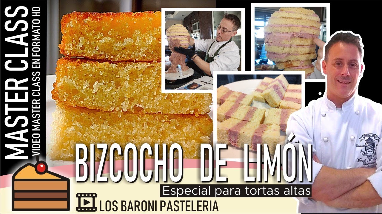 🍰 EL MEJOR BIZCOCHO DE LIMÓN 👌 para pasteles de ALTURA 🍰 | LOS BARONI | Curso  de Tortas 3D