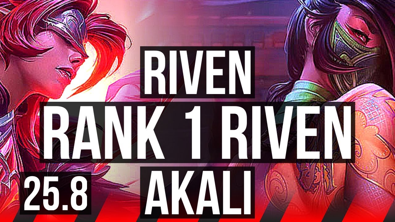 RIVEN vs AKALI (TOP) | Rank 1 Riven, 7 solo kills, 700+ games, 10/3/6 | KR Challenger | 25.8