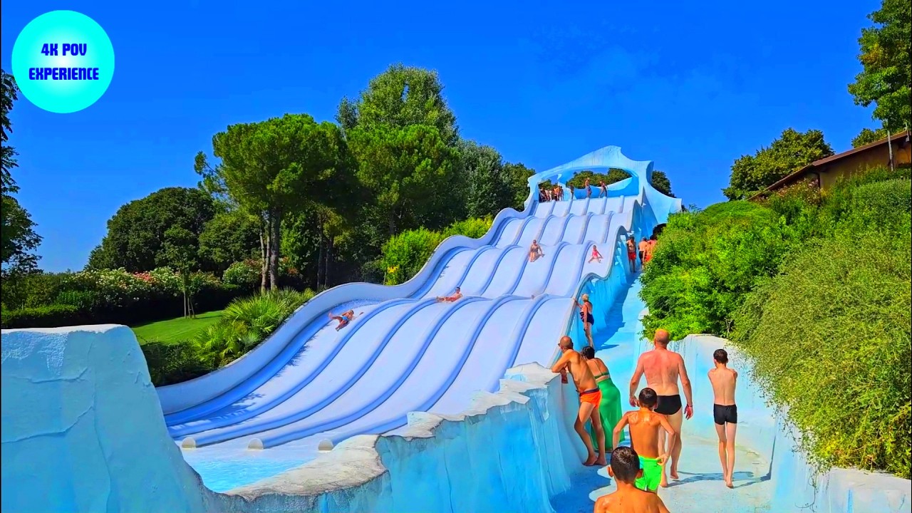 Cavour The Waterpark Verona all slides on ride POV