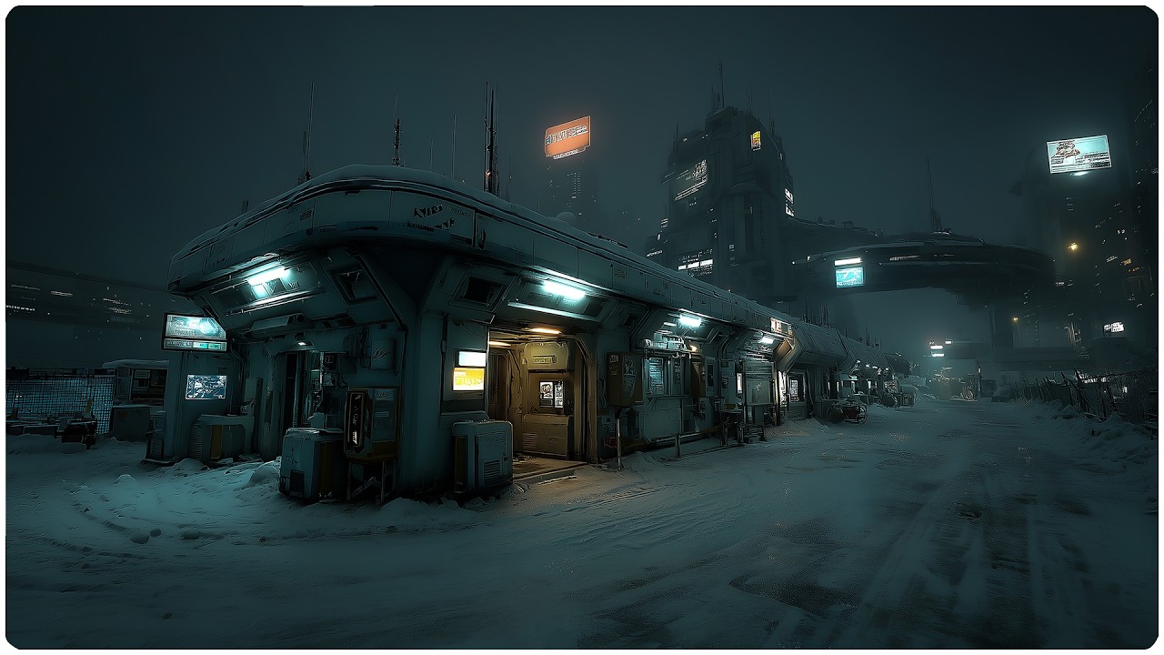 Sleep Deeply Tonight in Telosa City | Relentless Blizzard Storm & Low Sounds of Windy ASMR