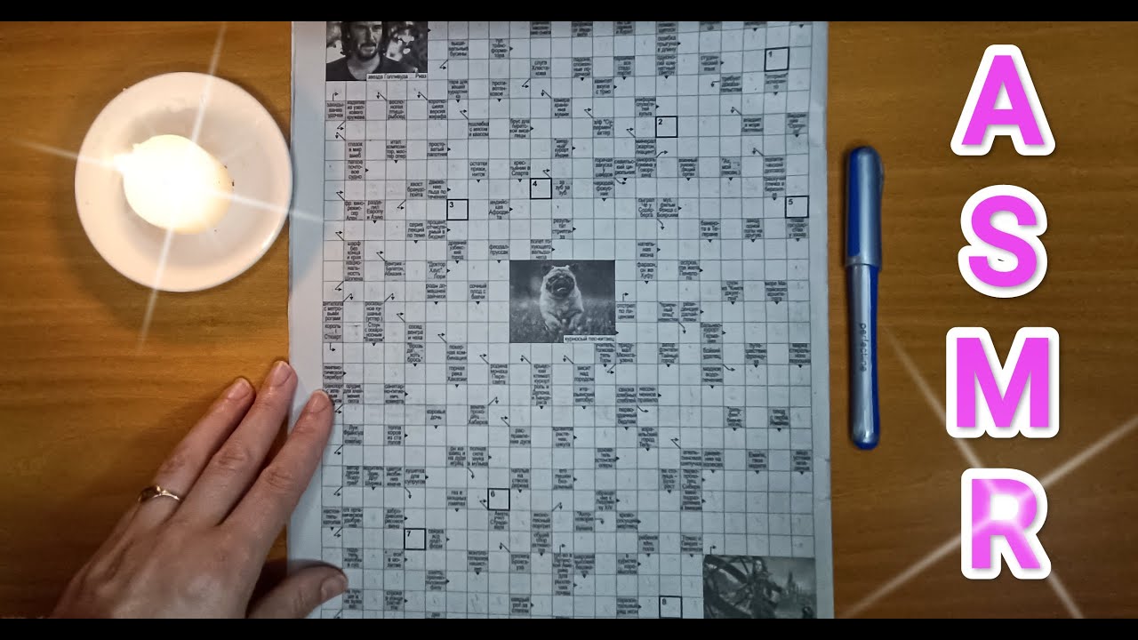 ASMR ✨ crossword puzzle / АСМР 💤 сканворд / шёпот / whisper