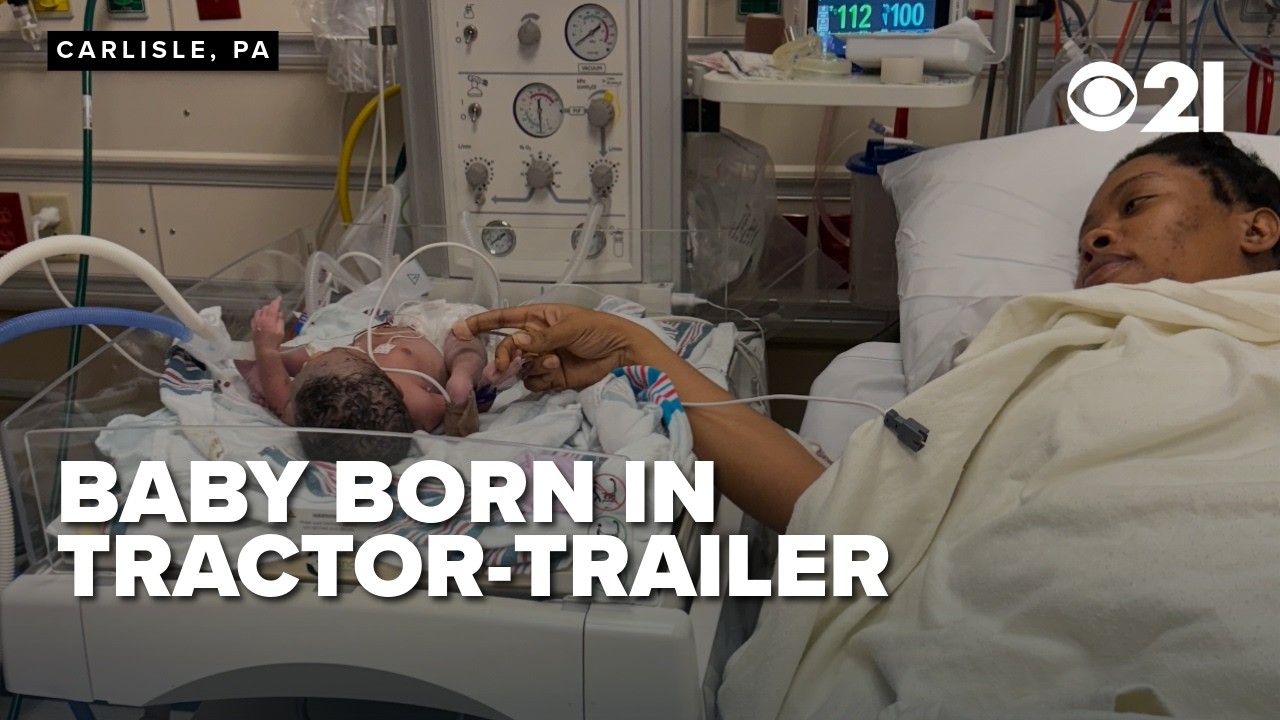 Baby born in back of tractor-trailer during Central Pennsylvania's worst storm in years