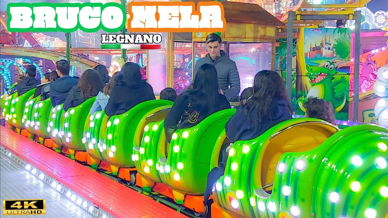 BRUCOMELA Rides - Giostre 2024 🇮🇹 Legnano Lunapark 4K