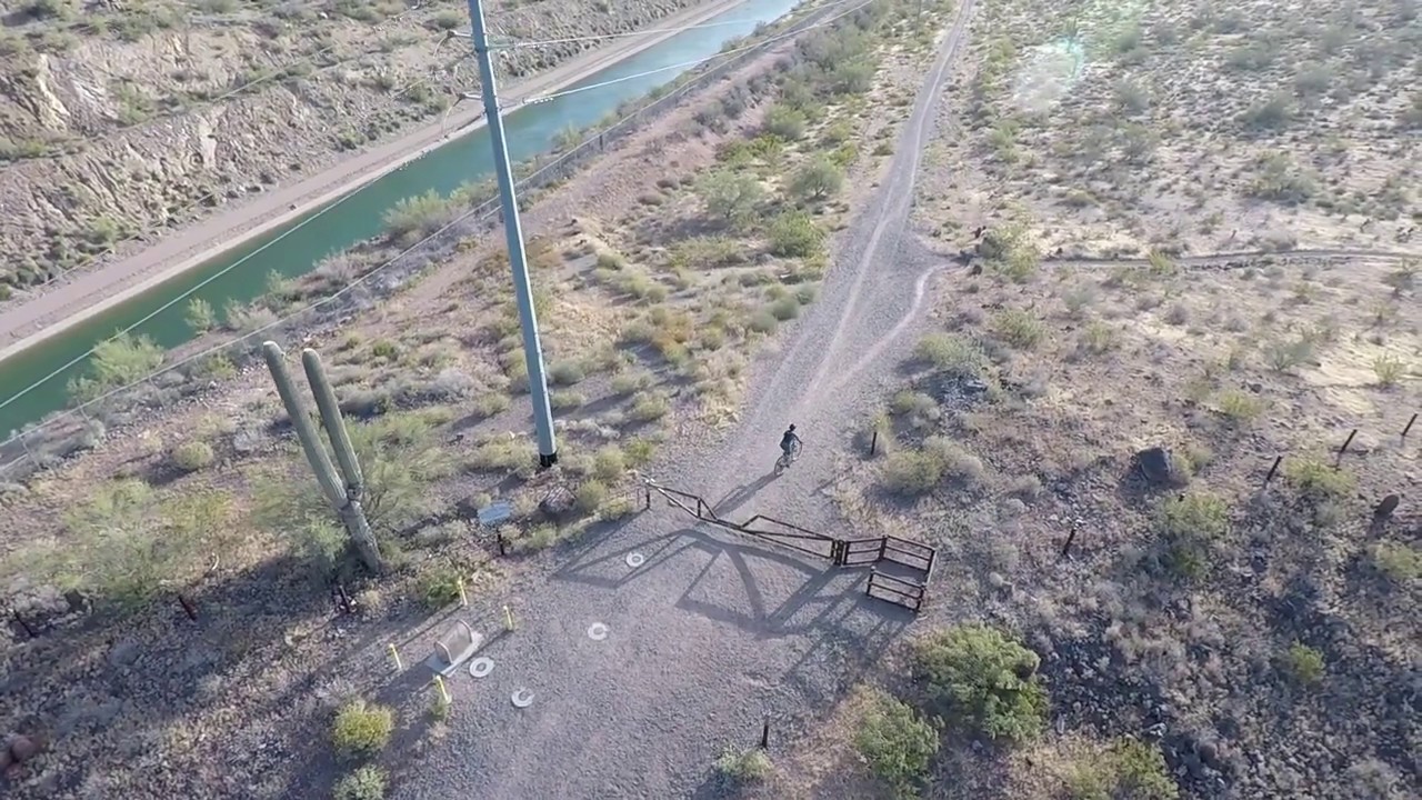 DownHill Dad Drone video of a MTB run down Deem Hills