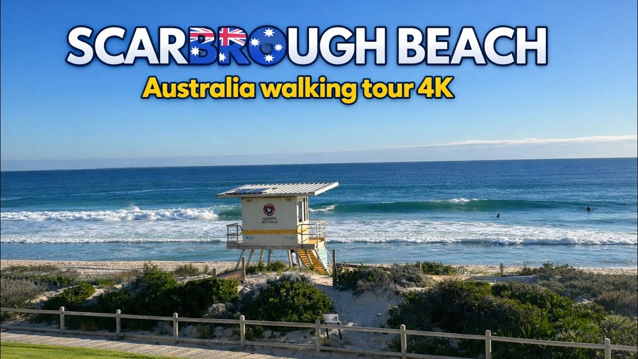 Scarborough Beach, Perth Daytime Walking Tour (4K) December 2025.