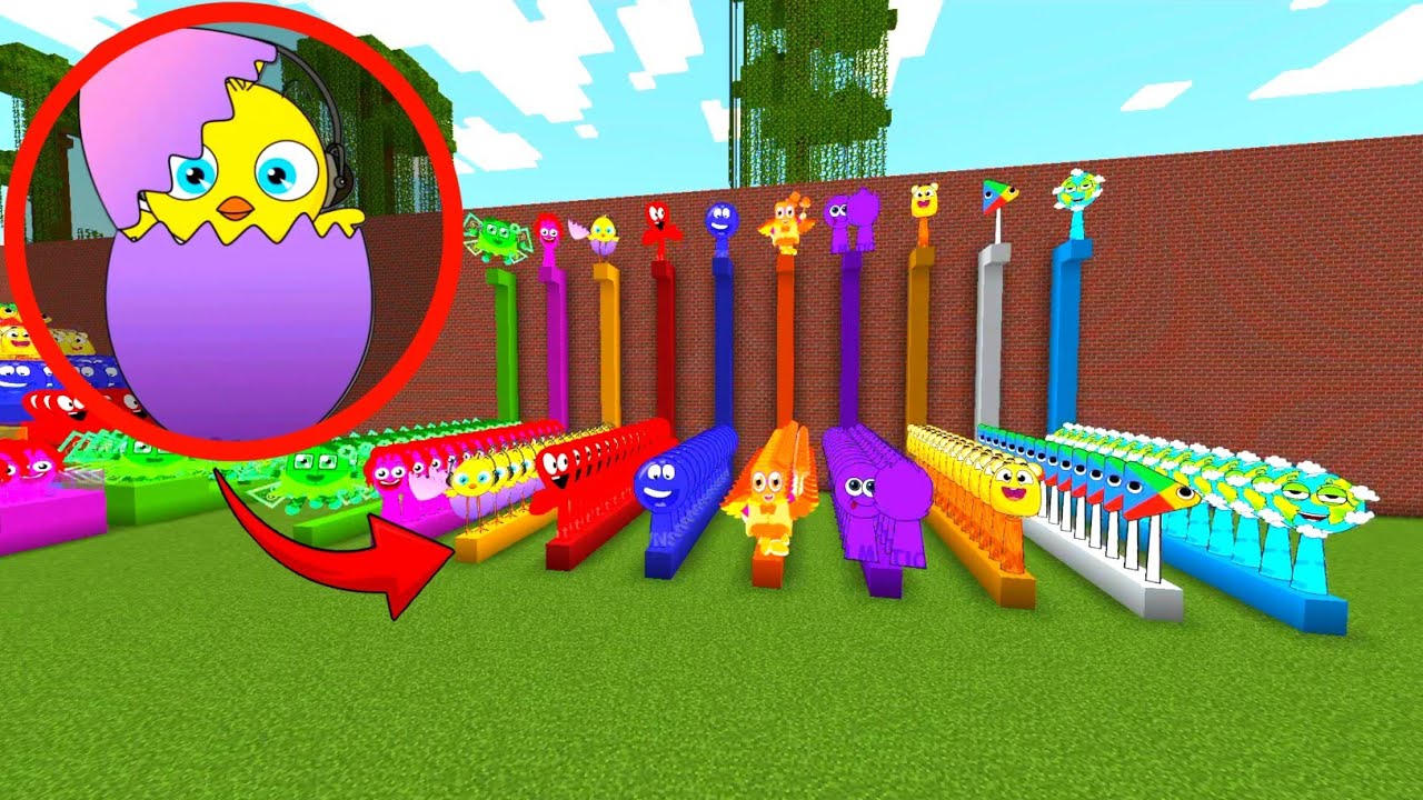 Sprunki OC Pulcino Pio Addon In Colored  Lines Minecraft PE MOD