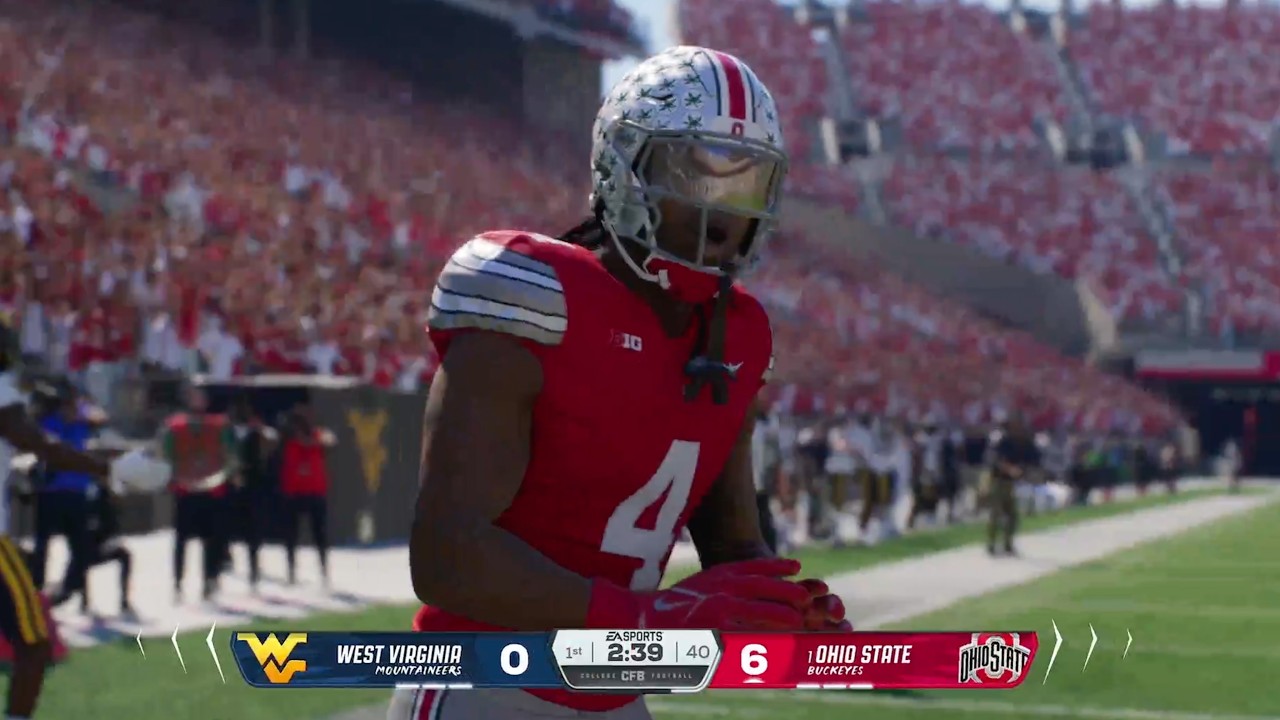 Геймплей College Football 27: West Virginia против Ohio State (ранний доступ)