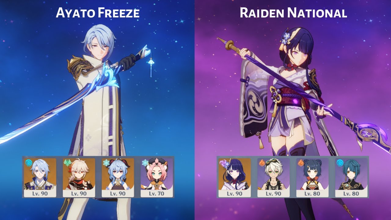 Spiral Abyss [v3.3] Floor 12 9* Ayato Freeze & Raiden National