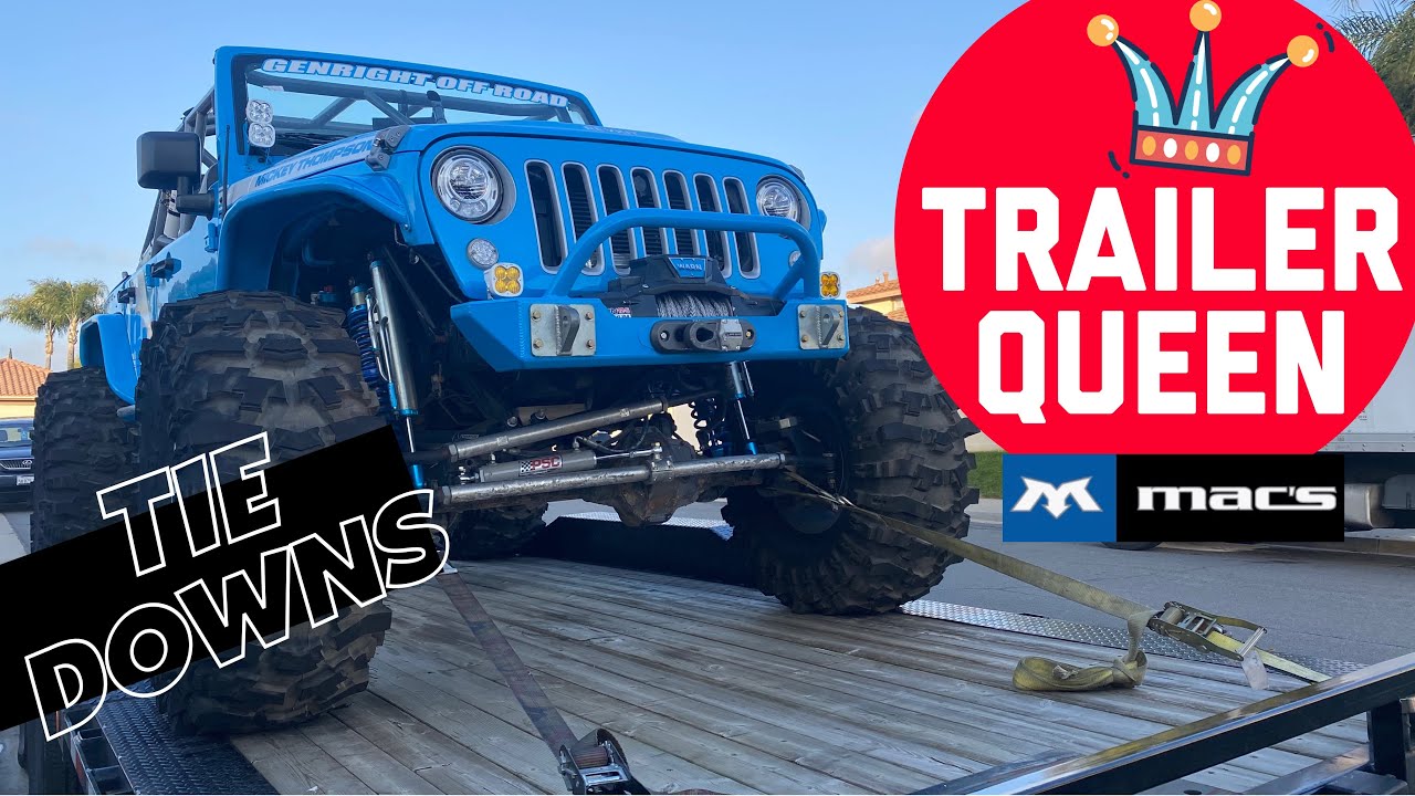 Tie down Jeep to Trailer
