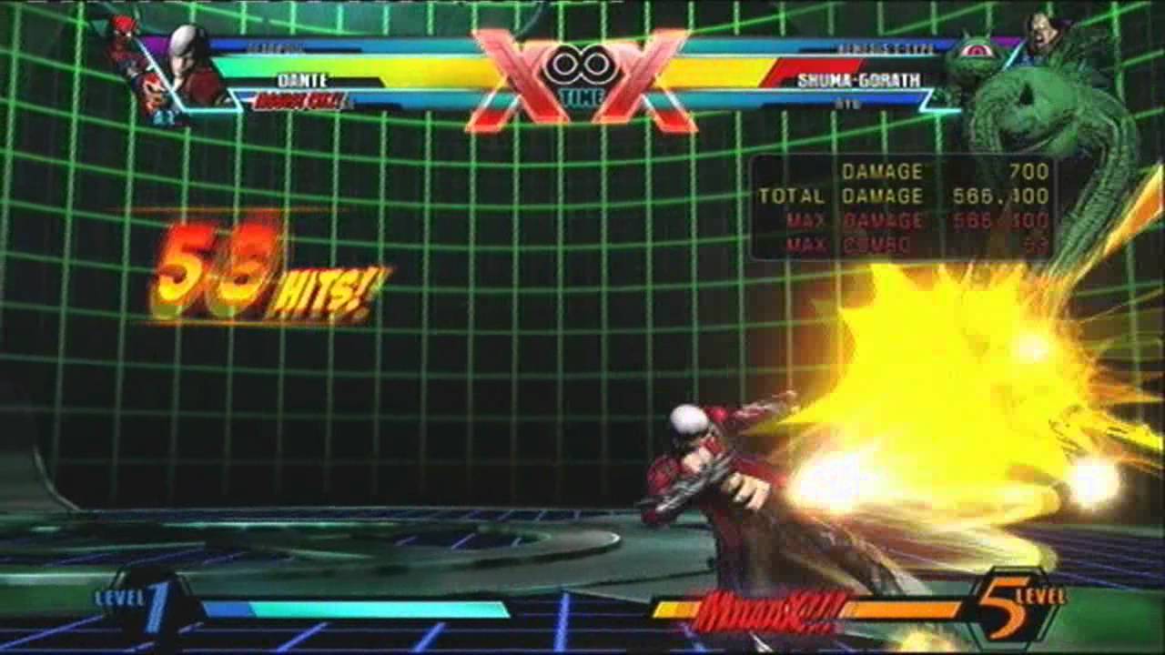 MvC3 and UMvC3 Dante's damage comparison (by TQ)