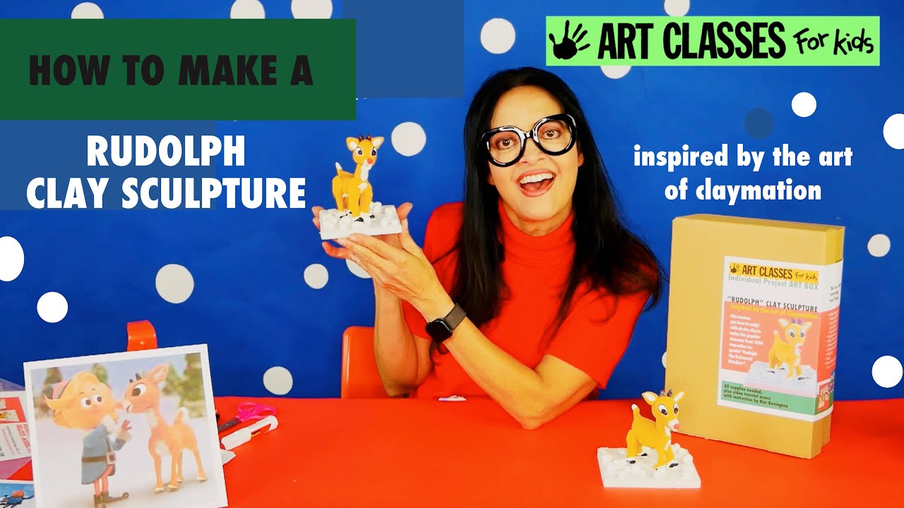 How to Make a Clay Rudolph the Red-Nosed Reindeer Sculpture | Step-by-Step Tutorial