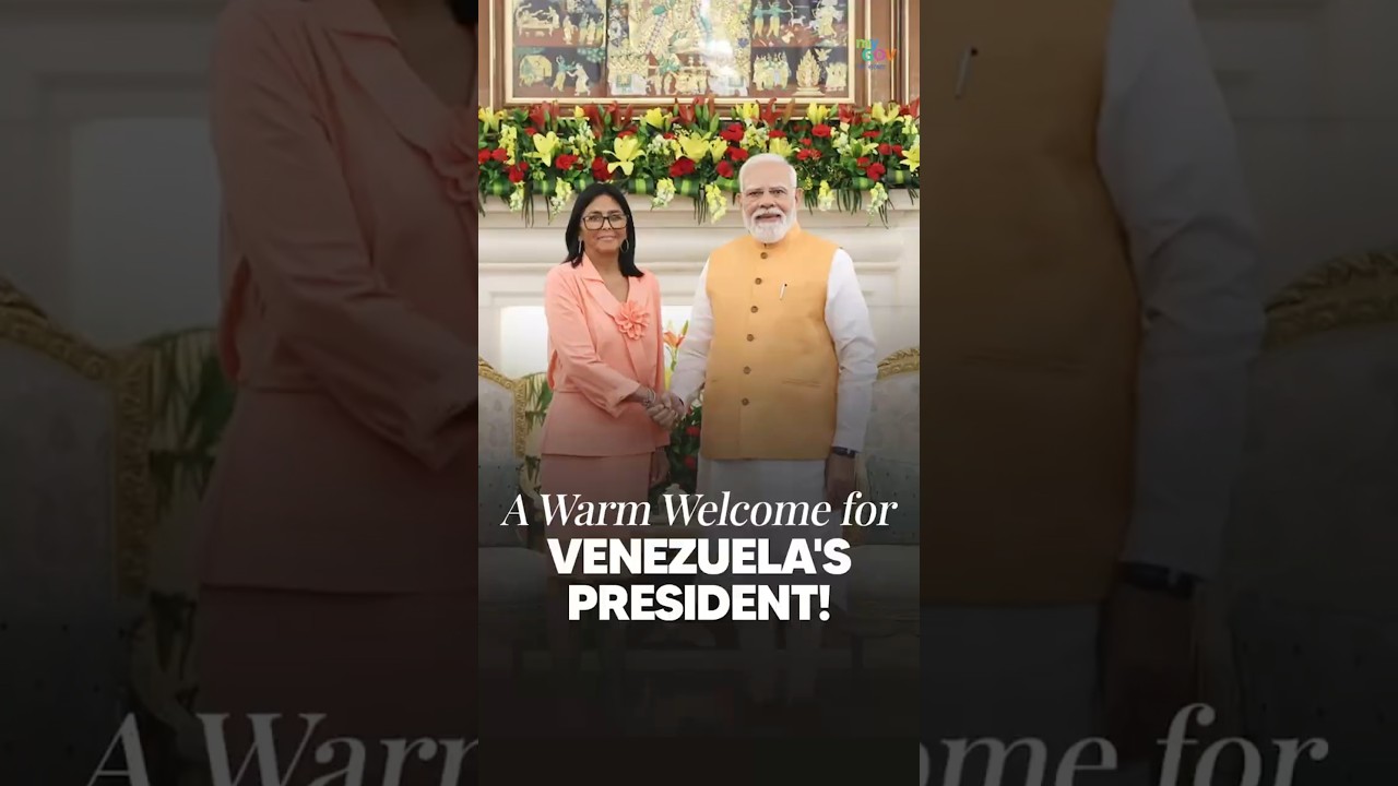 PM Modi Welcomes Venezuela&rsquo;s Acting President Delcy Rodr&iacute;guez  Strengthening India&ndash;Venezuela Ties