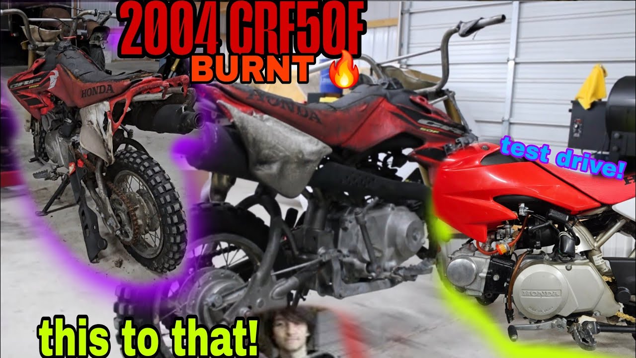 SAVING A BURNT CRF50F DIRTBIKE! How Bad Is It?