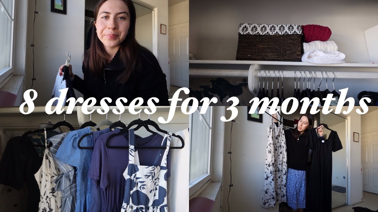 minimalist capsule wardrobe | dresses only wardrobe